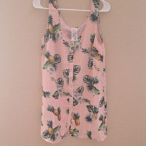 Sadie & Sage Pink Pineapple Print Mini Dress